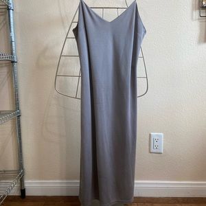 Topshop Midi Tank Grey Dress w/ Slit